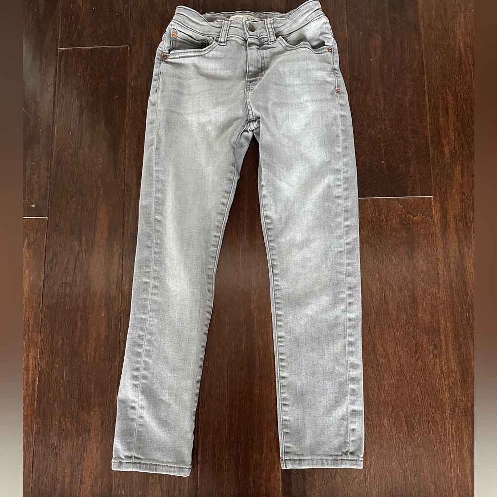 Slim Fit Gray Stone Color Warp + Weft Jeans, Sz 7